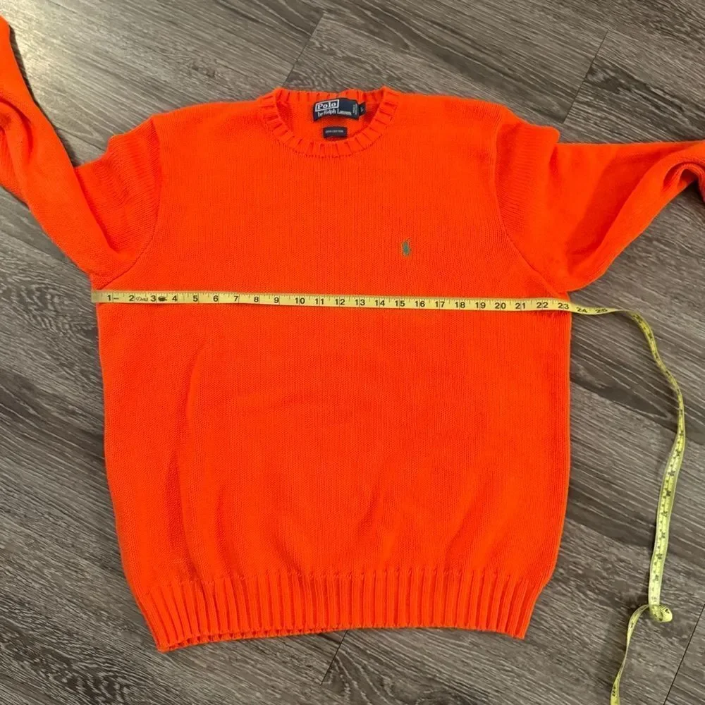 Polo By Ralph Lauren Vintage Orange Cotton Sweater